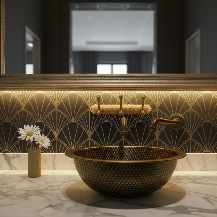 Bespoke Hammered Brass Vessel: The Living Finish Masterpiece