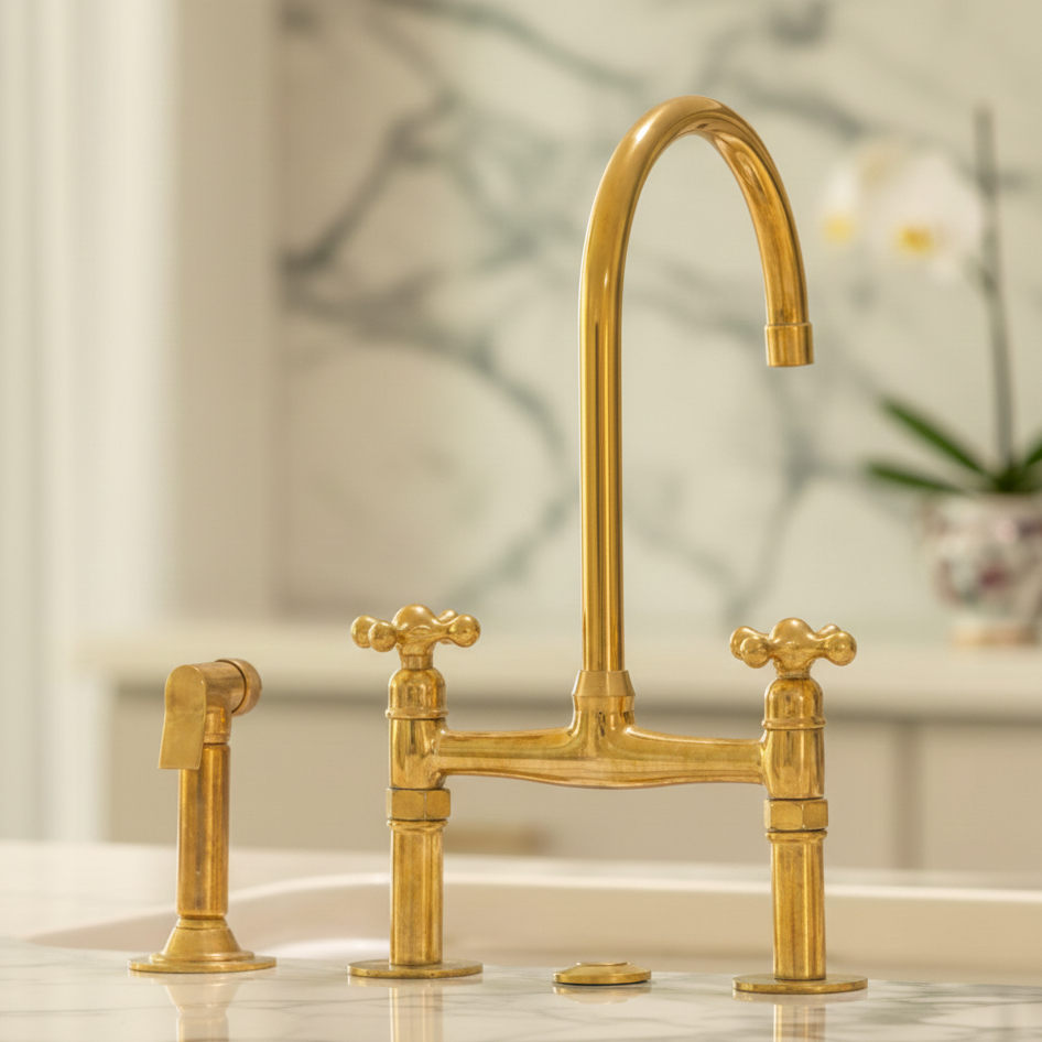 The Sovereign Bridge Faucet | Solid Brass Artisan Series