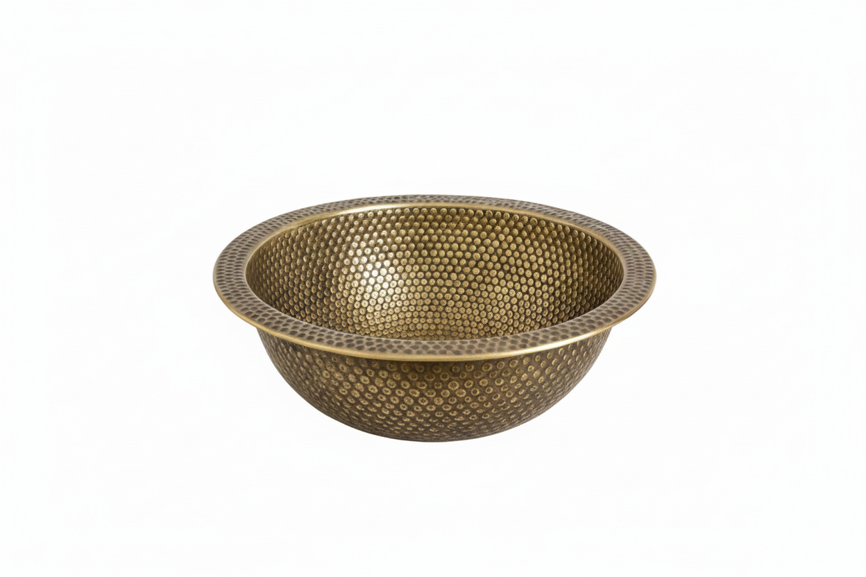 Bespoke Hammered Brass Vessel: The Living Finish Masterpiece