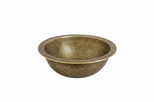 Bespoke Hammered Brass Vessel: The Living Finish Masterpiece