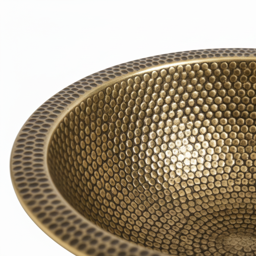 Bespoke Hammered Brass Vessel: The Living Finish Masterpiece