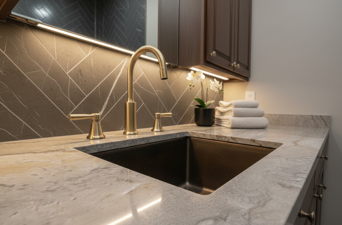 The Artisan Round Prep Sink: Hand-Forged Living Brass