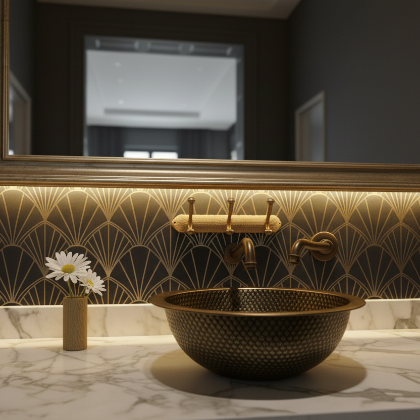 Bespoke Hammered Brass Vessel: The Living Finish Masterpiece