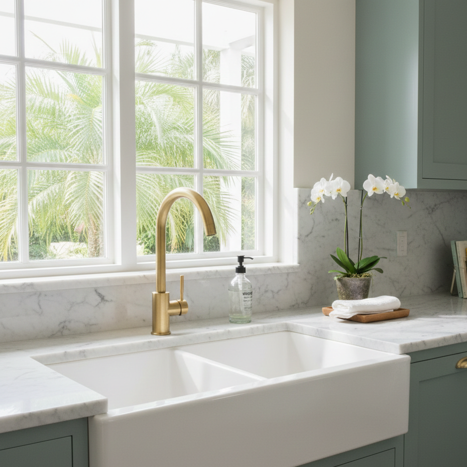 The Medina Arch: Hand-Forged Brushed Brass Gooseneck Faucet – Artisan Series in Living Aged Bronze