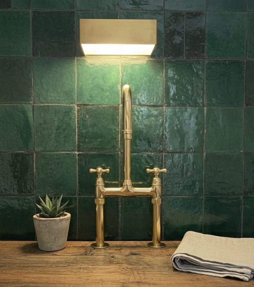Bespoke Unlacquered Brass Bridge Faucet: The Timeless Culinary Suite