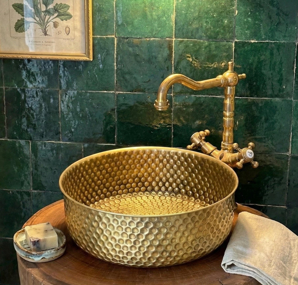 The Atlas Round Vessel: Hand-Forged Living Brass Masterpiece