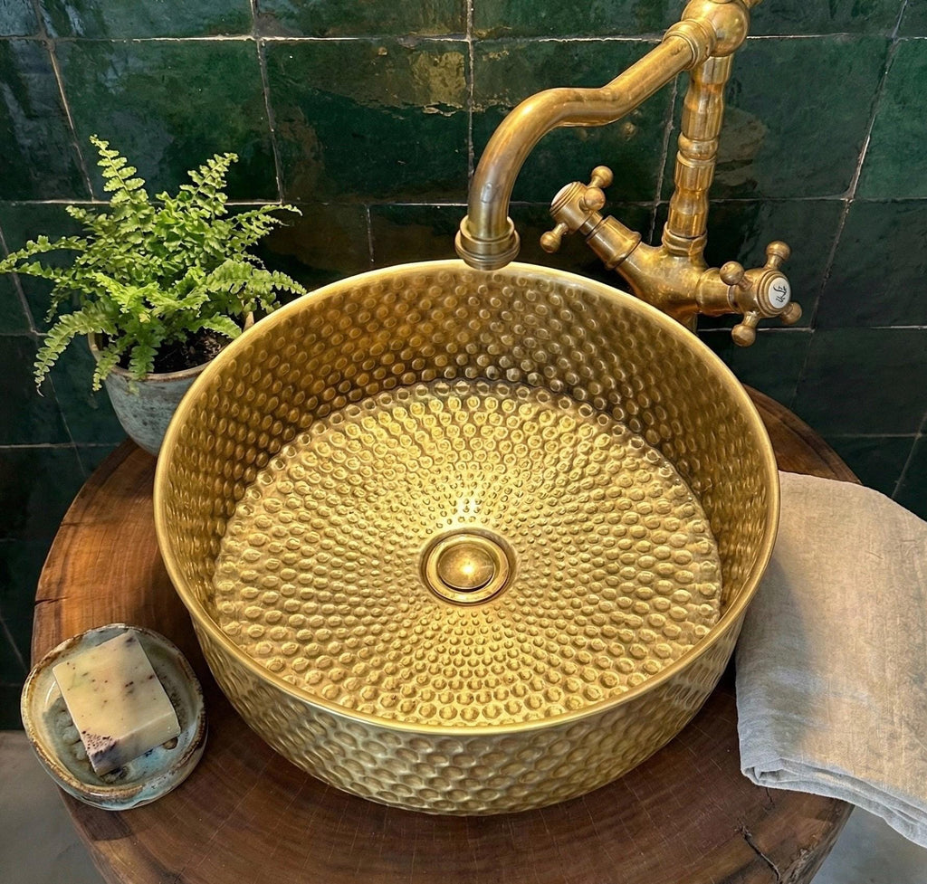 The Atlas Round Vessel: Hand-Forged Living Brass Masterpiece